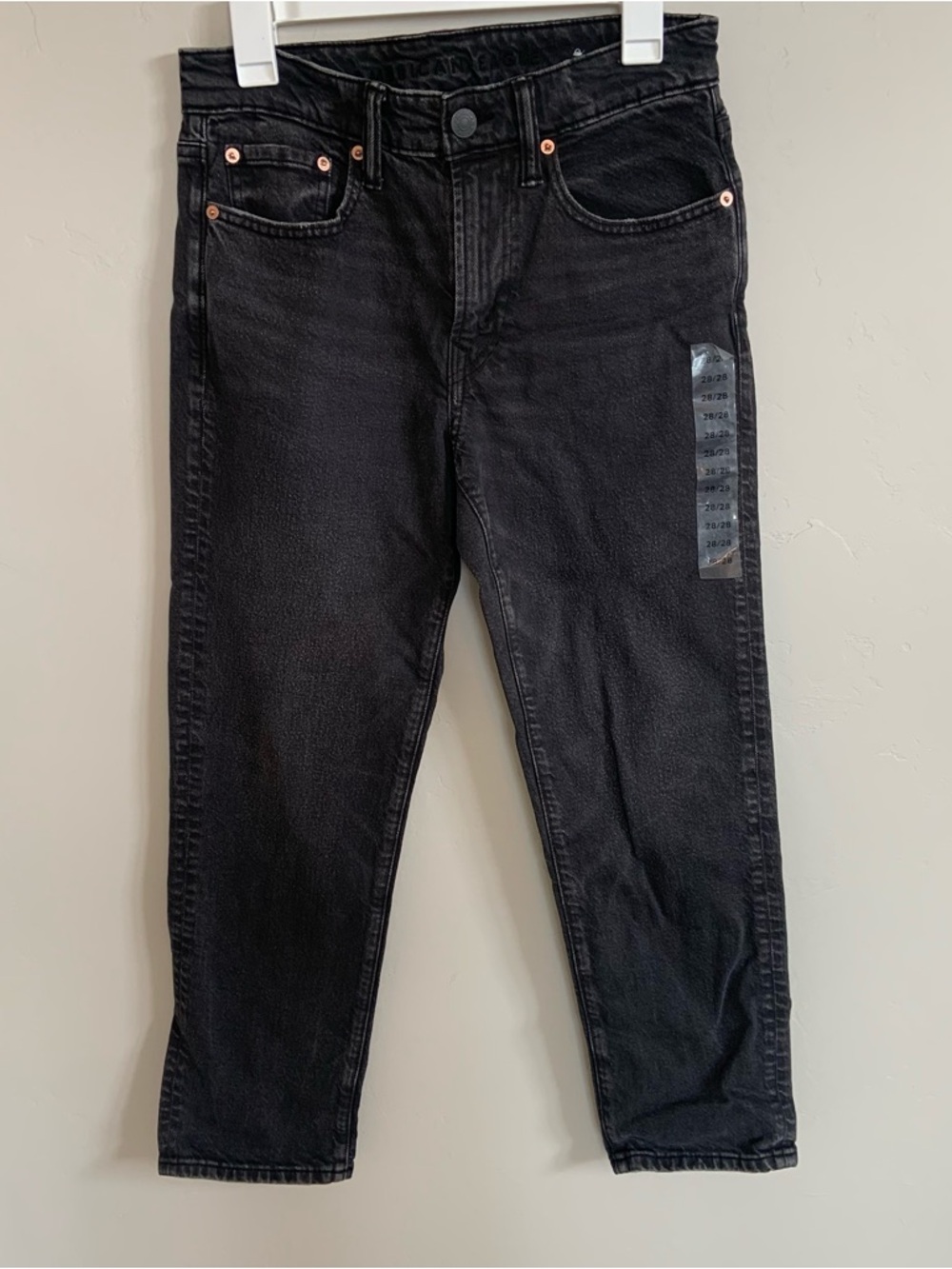 NWT American Eagle Easy Flex Black Slim Straight Leg Men’s Size 28 Stretch Jeans